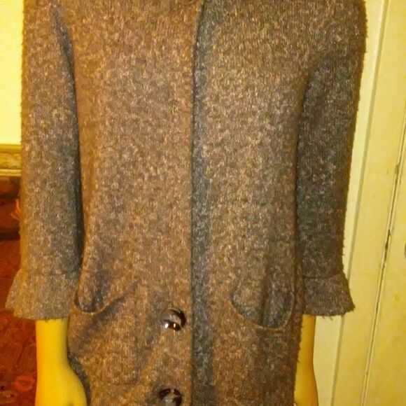 Gray wool button down Fever jacket - Picture 2 of 8